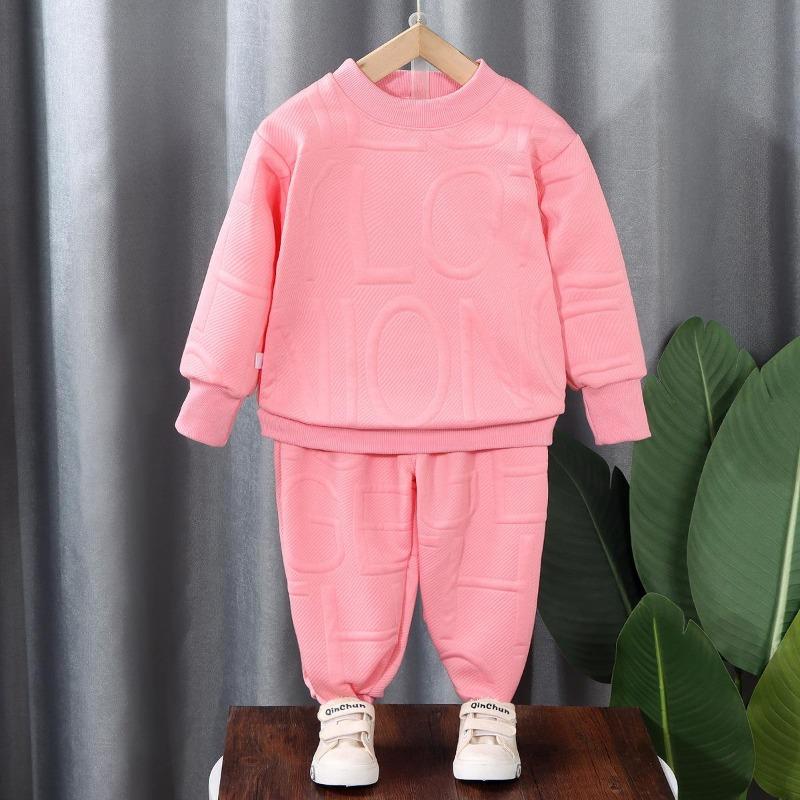 Spring and Autumn Boys and Girls Hoodie Set Children's Leisure Set Baby Casual Tracksuit