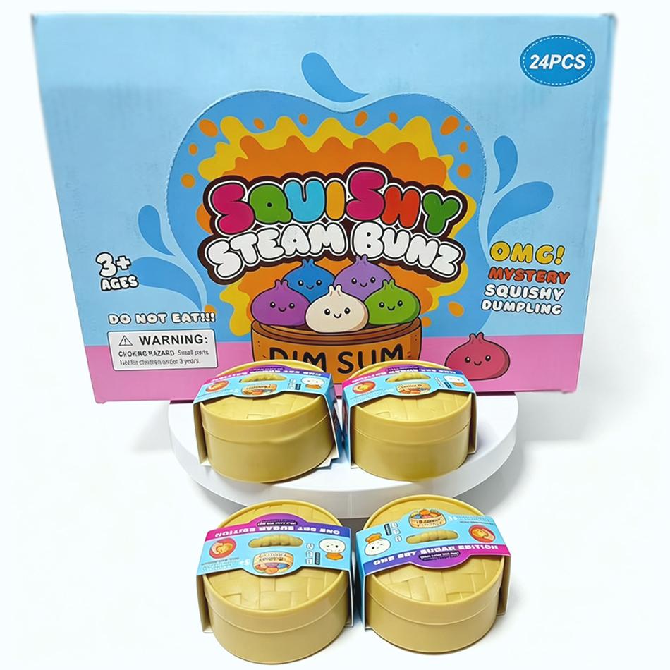 New Blind Box Colorful Simulated Dumpling Squishy Relaxing Relieve Anxiety Antistress Rebound Squeeze Reliever Toy
