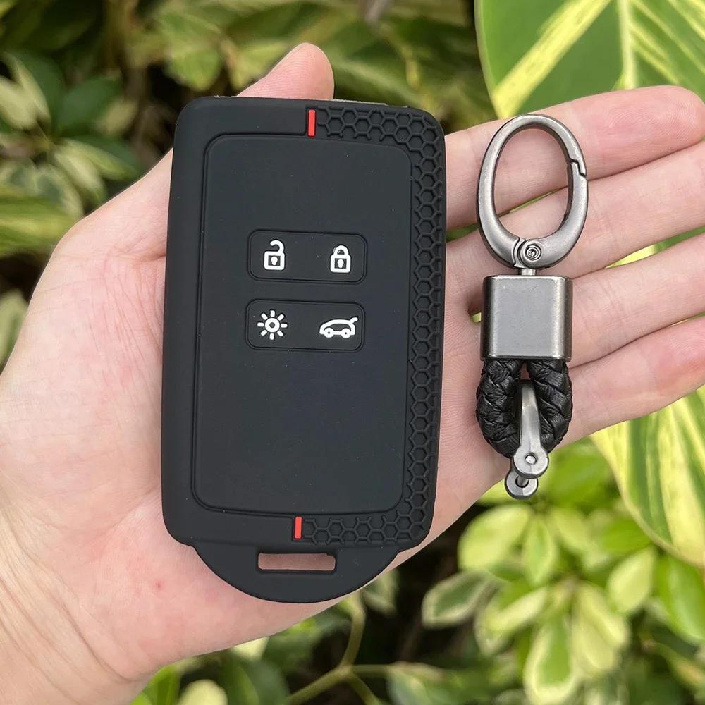 Silicone Car Key Cover Case For Renault Captur Clio Zoe Koleos Scenic 4 Arkana Dacia Sandero Megane Talisman Espace Card Remote