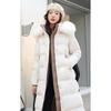 Winter New Down Cotton-padded Clothes Women's Long Over-knee Large Fur-neck Cotton-padded Clothes Thickened Loose Large-size Cotton-padded Jacket