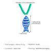 Bohemia Fashion Dopamine Color-matched Beaded Small Fish Pendant Necklace for Women Summer Beach Vacation Collar Chain Jewelry