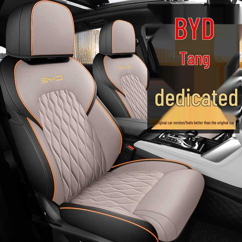 Customized BYD Tang Car Seat Cushion, Perforated Leather, 5/6/7-Seater, All-Season Use