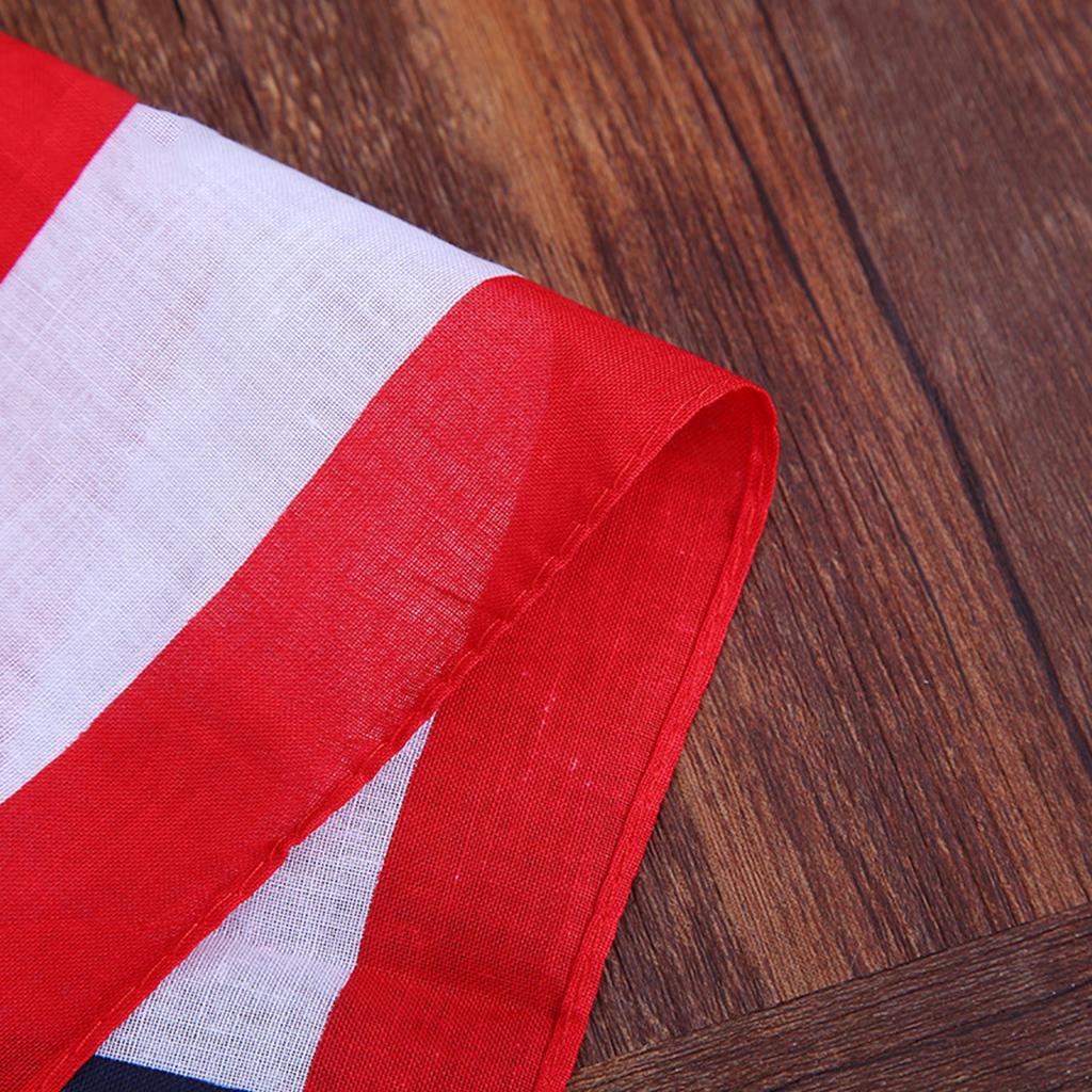 Bandana Square Scarf American Flag Striped Headband Wrap Handkerchief for Unisex