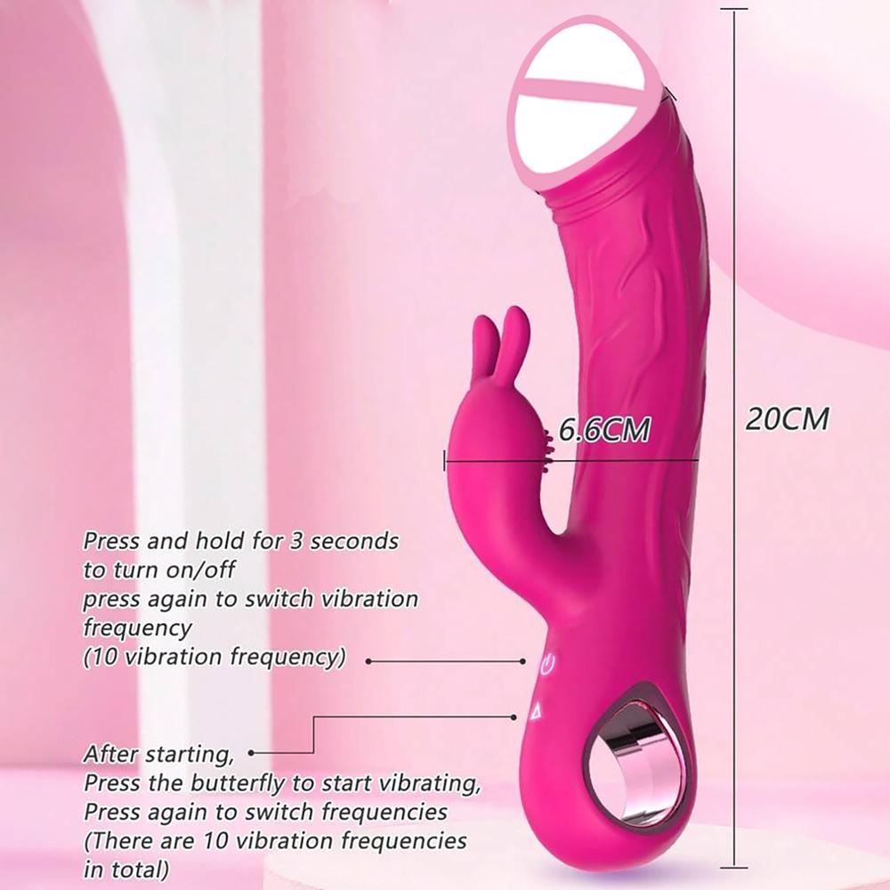 Dildo Vibrátor pro Ženy Stimulátor Klitorisu a Vagíny Bradavky Dráždění Masážní Přístroj Výkonné Sex Hračky pro Dospělé Ženský Masturbátor Vibrátor Hůlka