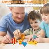 Kids Sewing Kit Fun and Educational Beginner Sewing Kit Creative Felt Sewing Kit Portable DIY Felt Sewing Craft Kit for Family