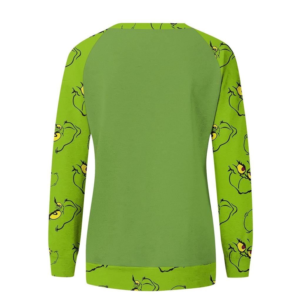 Women's Casual Fashion Graphic Printed Vintage Casual Print Long Sleeve O-Neck Pullover Top Blouse