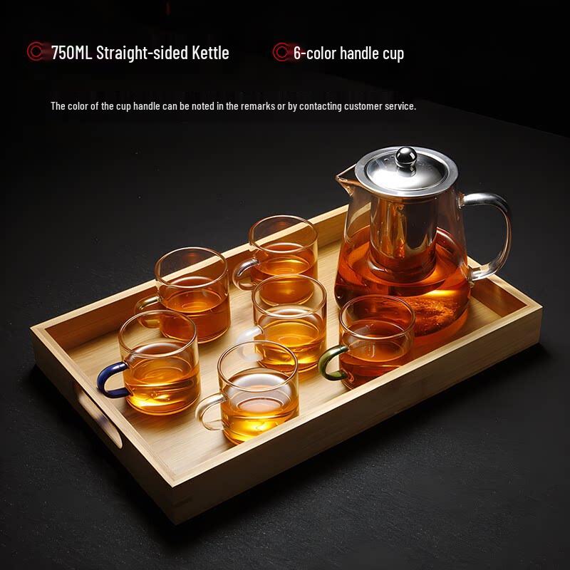 Qiwei 2026 Heat-Resistant Glass Teapot with Infuser