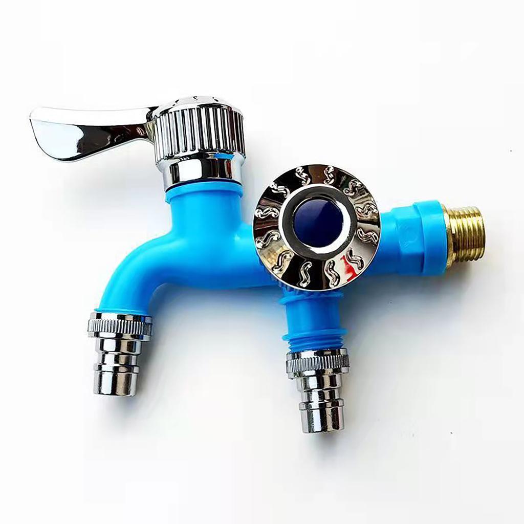 Multi-function Faucet Splash-proof Household Plastic Washing Machine Faucet Kitchen Dual-control Dual-use Splicer