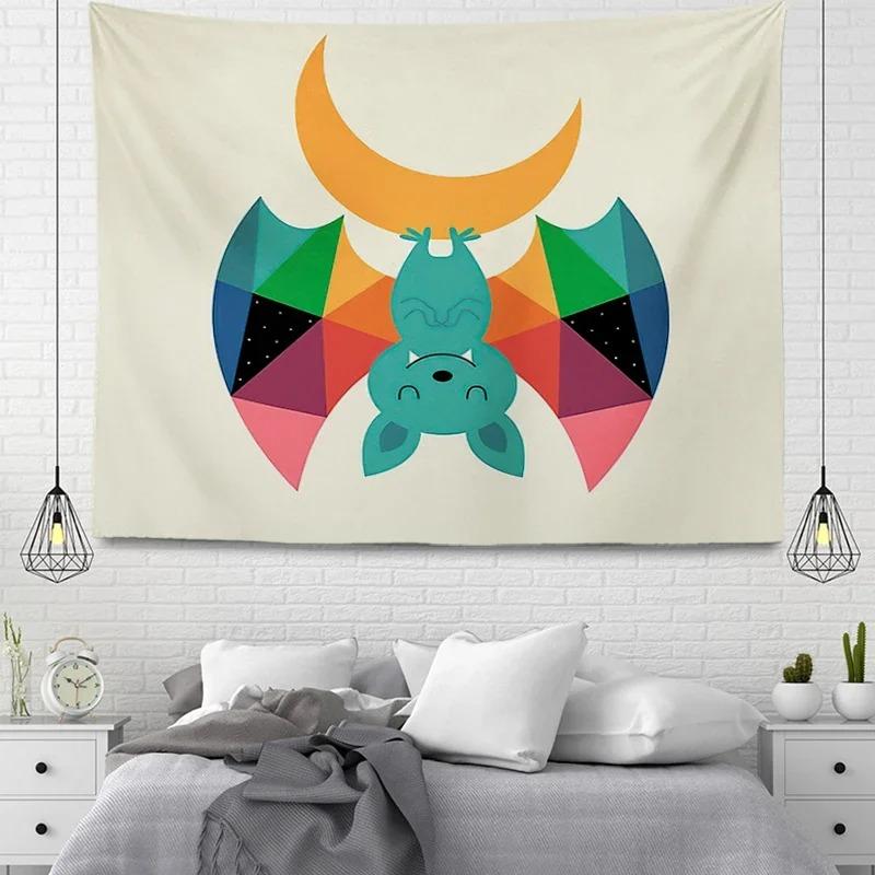 Colorful Cartoon Animal Decorative Tapestry Home Wall Decor Living Room Office Tapestry