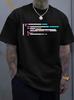 Unisex Black Cotton Crew Neck Tee Minimal Color Code Block Lines Graphic Loose Short Sleeve Developer Programmer Casual Daily Tops