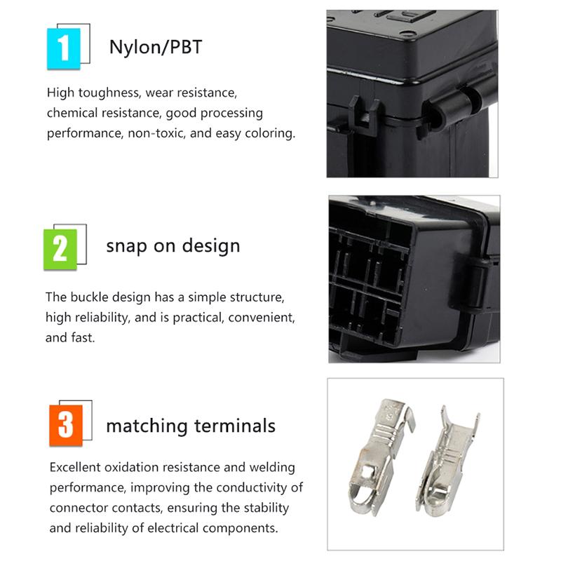 4 Way Car Insurance Medium Relay Fuse Box Assembly Circuit Controller Box With 8Pcs Terminals 6Pcs Fuses Automotive Fuse Box