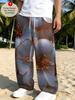 Men's casual pants straight-leg pants trousers casual loose POD to map can be determined Europe and America