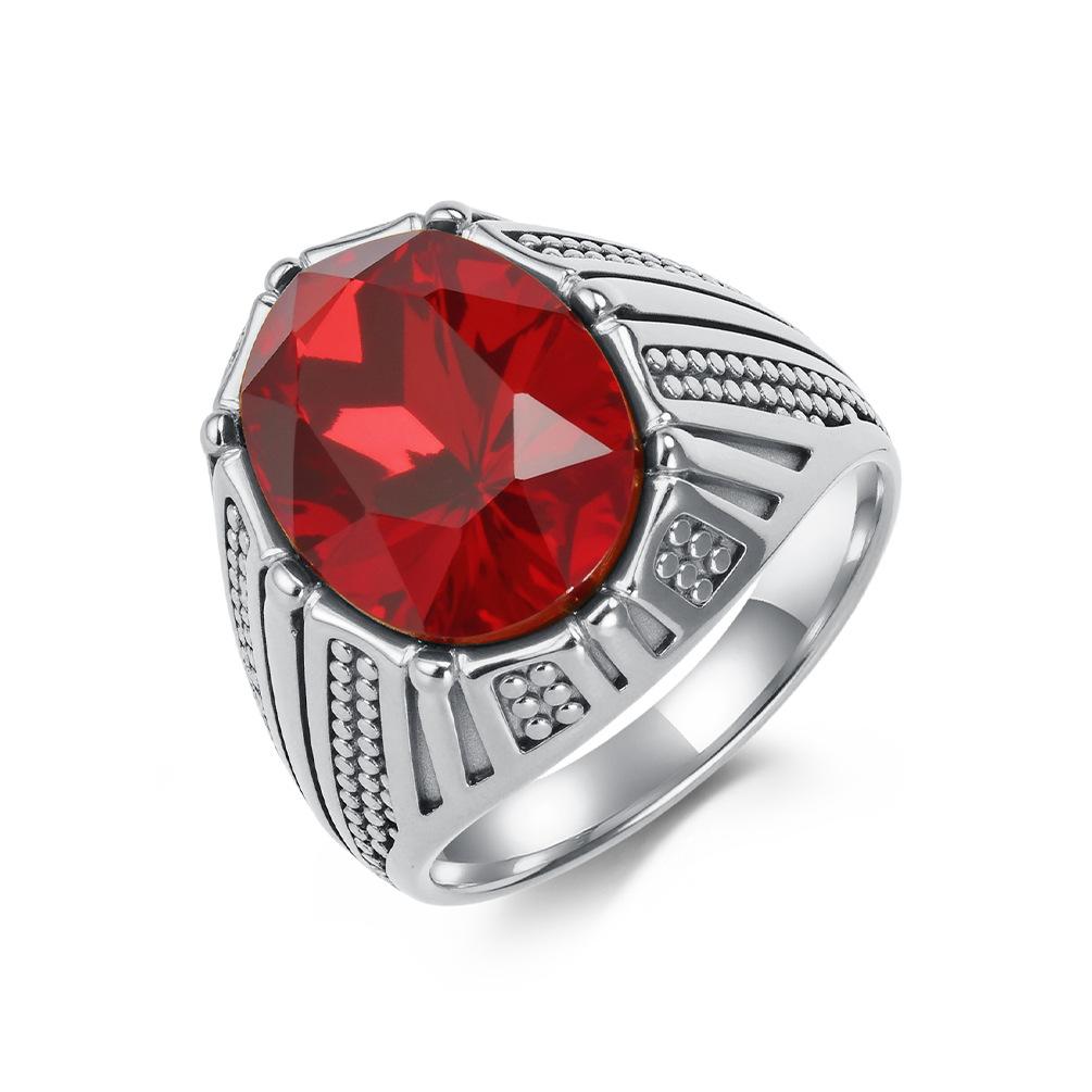 Anello da uomo in acciaio al tungsteno con intarsio di gemma di vetro, minimalista, di tendenza, da mignolo, per uomo, moderno, maschile, gioiello per il compleanno
