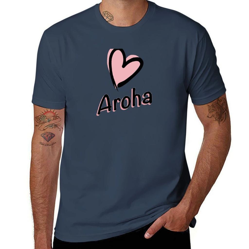 Aroha In Pink Tshirt Streetwear Print Tee Shirt