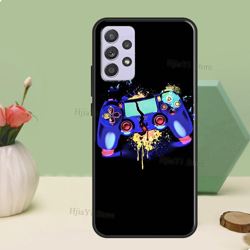 Cool Gaming Controller Case For Samsung A54 A34 A24 A14 A51 A71 A12 A22 A32 A52 A72 A73 A33 A53 A13 Back Cover