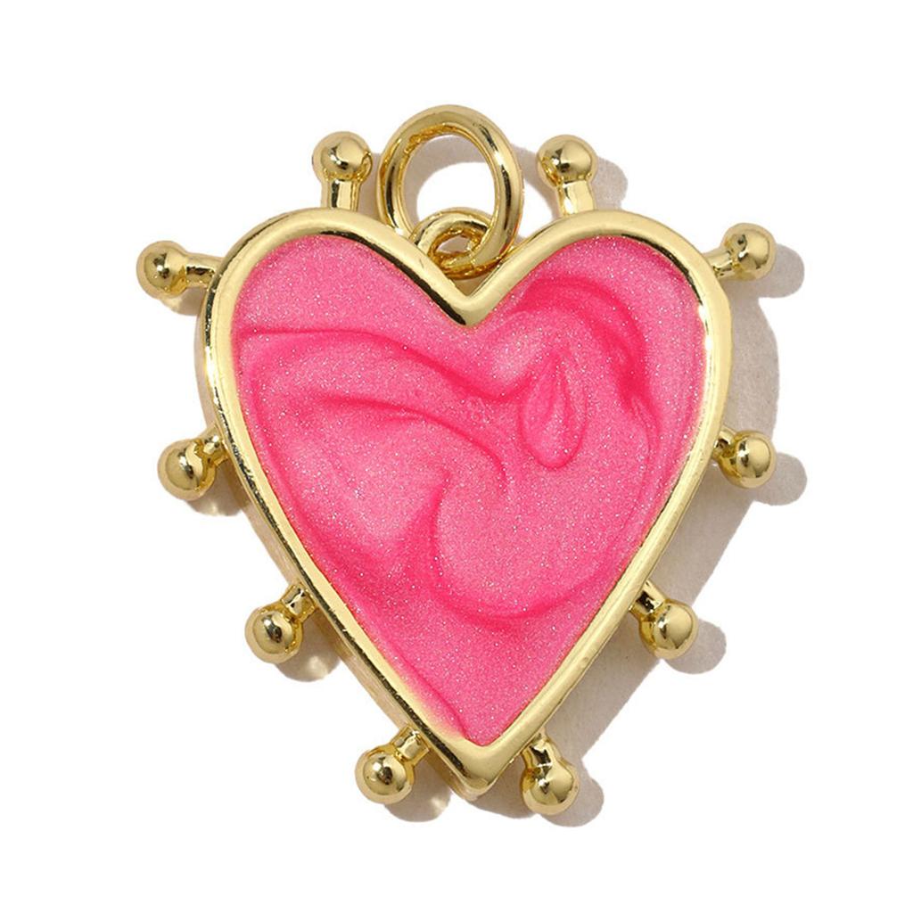 3pcs 18k Gold Plated Charm Heart/Horseshoe/Dices Poker Card Pendants with Cubic Zirconia Necklace Earrings Components