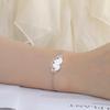 Simple Hollow Lotus Pendant Titanium Steel Bracelet Women Fashion Jewelry Gift