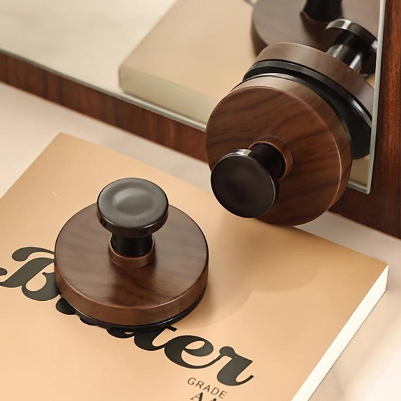 

Деревянный крючок для двери из ореха, прочный настенный одинарный крючок, самоклеящийся крючок для одежды, без сверления 1PCS