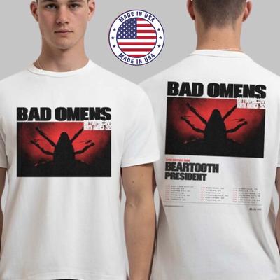 Bad Omens Do You Feel Love North America 2026 Tour City Dates Two Sided T-Shirt