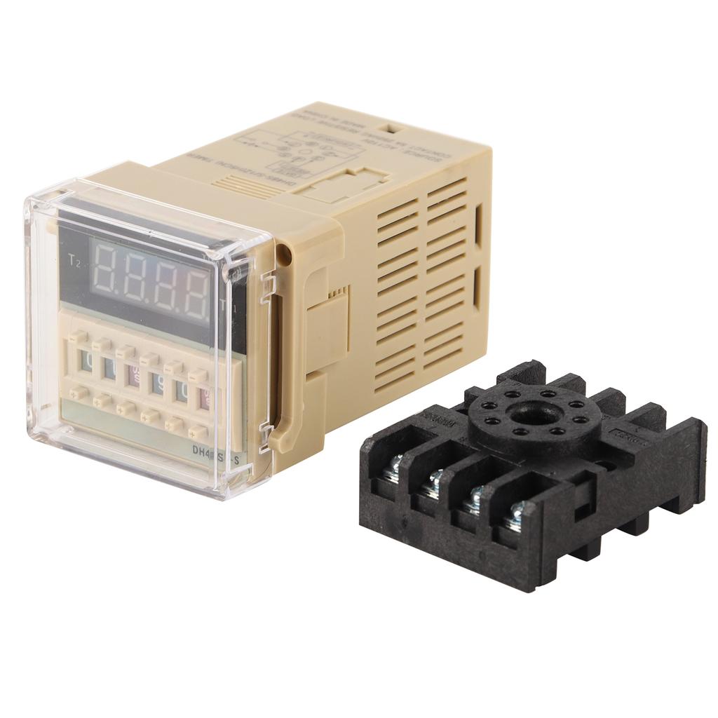 110V AC DH48S S 0.1s~99h Cycle Control Digital Display Time Relay with Base