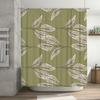 Green Leaves Shower Curtain Modern Bathroom Decor Waterproof Fabric Bath Towel Holders Home Textile Accessories
