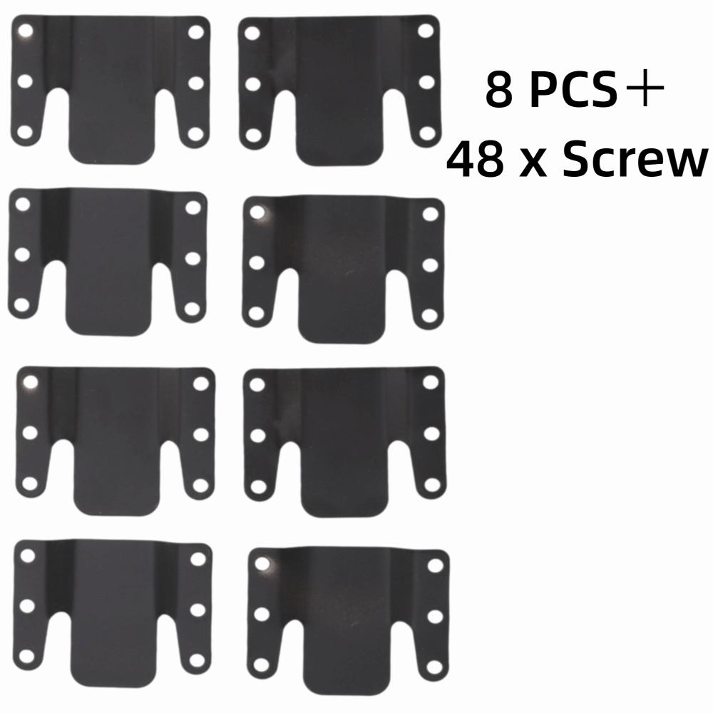 4PCS/8PCS Black Color Bracket Iron With Screws Interlocking Connector Sofa  Furniture Assembly