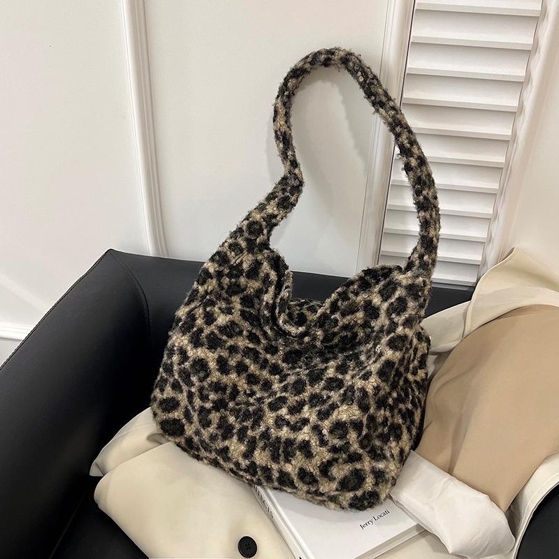 Fashion Leopard Print Large-capacity Tote Bag Women's New Work Commuter Bag Popular Shoulder Bag