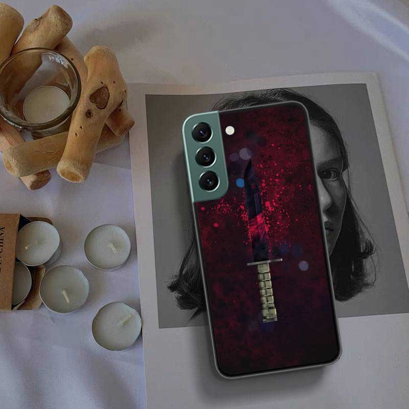 

Csgo gun knife skin Phone For Samsung Galaxy S24 S22 Ultra S21 Plus S20 S23 FE Case S10 S10E S9 S8 S7 Edge Cover Silicone Samsung S24 Plus