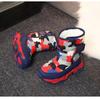 Mode vielseitiger Retro-Stil Kinder-Schneestiefel Winter neue Samt-Thermo-Baumwollschuhe mehrfarbige High-Top-Camouflage-Stiefel