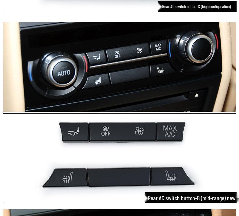 Rear AC Button Panel Trim for BMW 5, 6, 7 Series, 5GT, X5, X6