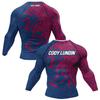 Andningsbar snabbtorkande åtsittande långärmad sport-T-shirt för män för träning och löpning