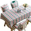 Ins Fresh Hot Sale Pure Cotton Dining Table Cloth Art Tablecloth Simple Plaid Coffee Table Cloth Manufacturer