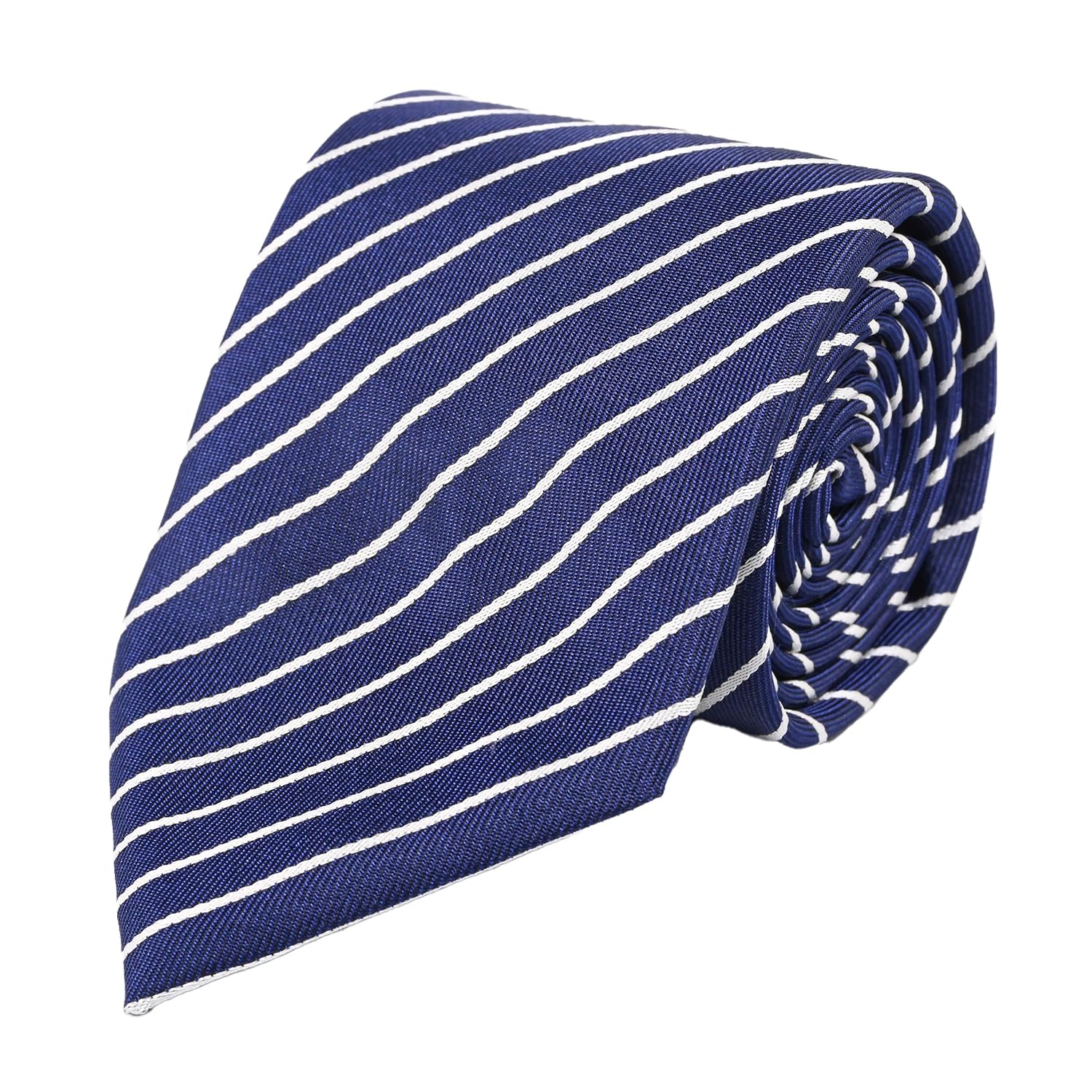 

Мужской галстук Emporio Armani Night Made in EM001346 TE13741 FB163, ширина 7,5 см, 100% шелк, полосатый, синий, Италия, [Б/у]