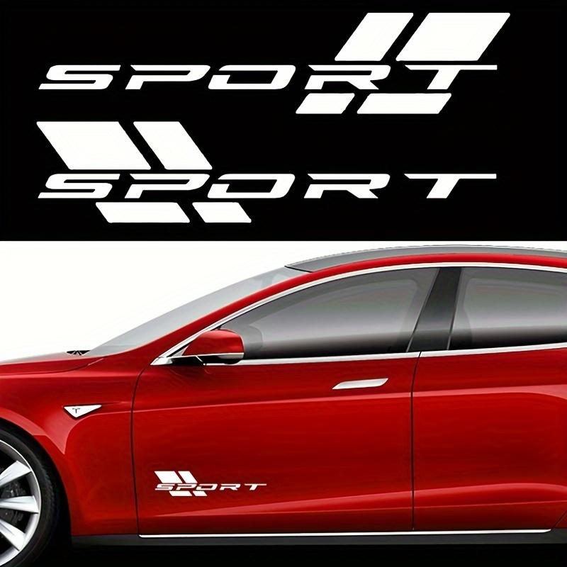 Car Sports Stickers 16 Inch Vinyl Stickers Suitable for Car Side Door Stickers Waterproof Auto Body Sports Letter Stickers