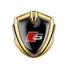 2026 3D Metal Car S Shield Emblem Stickers Badge Decal Decoration Accessories For 22x Sline Q3 Q4 Q5 Q6 Q7 Q8 TT RS S5 A4 A5 Quattro D2