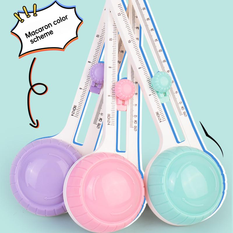 1PC Handmade Handbook Greeting Card Circle Cutter Round Paper Cutter Scribe Arc Positioning Cutting Circle Ruler Knife