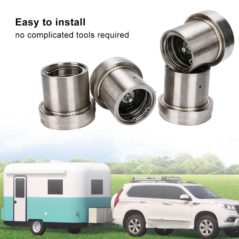 4pcs 2.441in Stainless Steel Trailer Bearing with Protective Buddy Bra Accessory