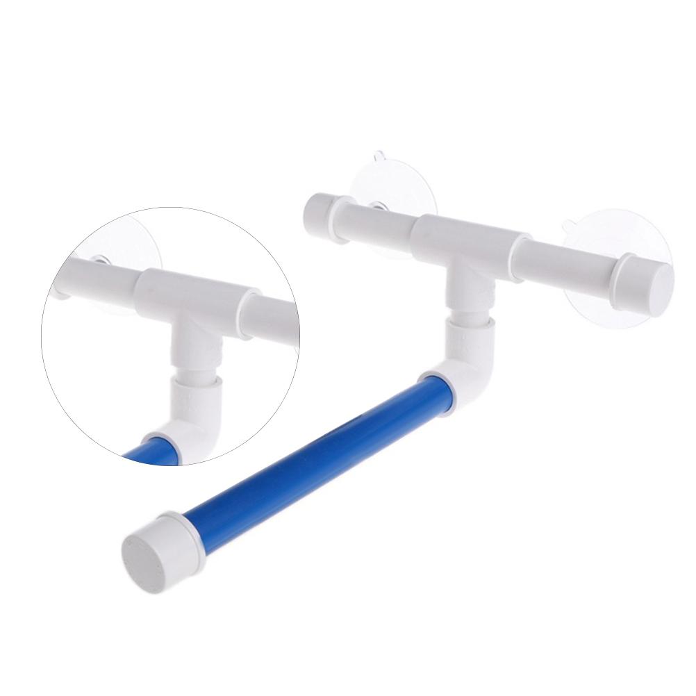 Tragbare Vogel Papagei Sitzstangen Saugfuß Duschsitzstange Ständer Fenster Dusche Bad Wand Krallen Schleifständer Spielzeug