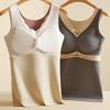 Bottoming Vest Warm Thermal Inner Wear with Built-In Bra Seamless Design Soft Touch Comfortable Layering Winter Undershirt