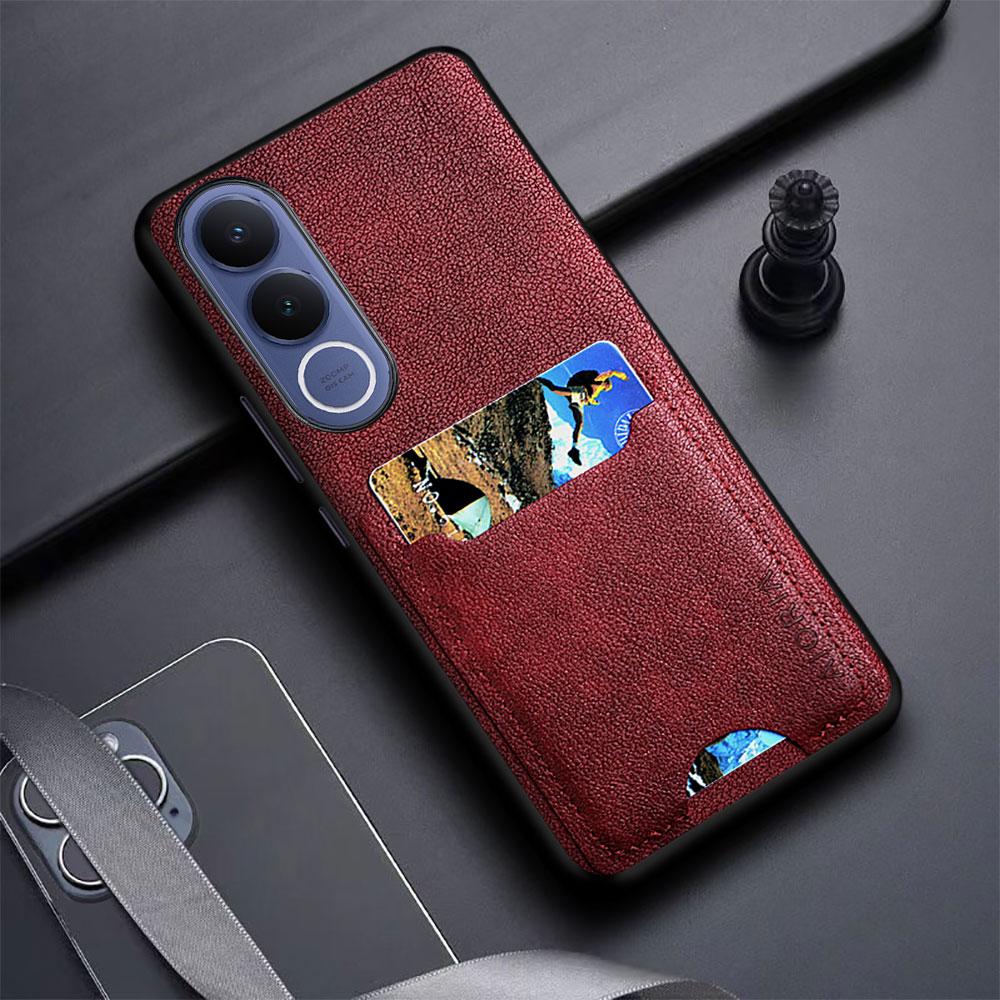 Card Slot Bag Holder Case For VIVO V70 FE V50 Lite 5G funda Leather Luxury Back Cover for vivo v60 lite v40 pro lite case capa