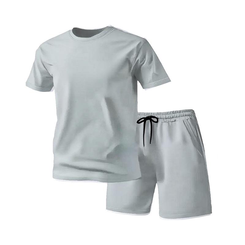 Men’s Summer 5-Point Shorts & Quick-Dry Breathable Sports Top Set