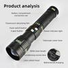 100W Ultra Powerful LED Spotlight 40000LM Long Range Zoom Flashlight Fluorescent Absorbing Film Luminous Flashlight Camping Emergency Lamp