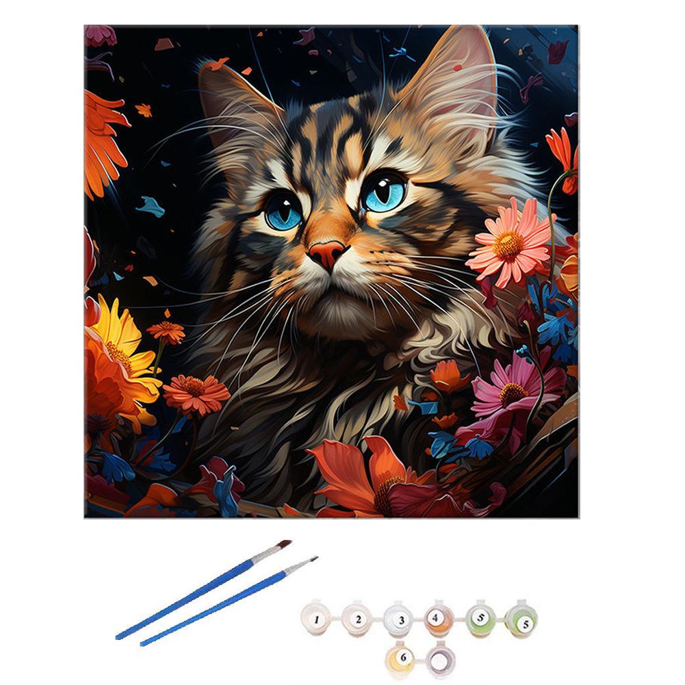 5D Алмазная мозаика Кот Полная Алмазная Мозаика Животное Вышивка Цветок Набор для Творчества Ручная Работа Подарок