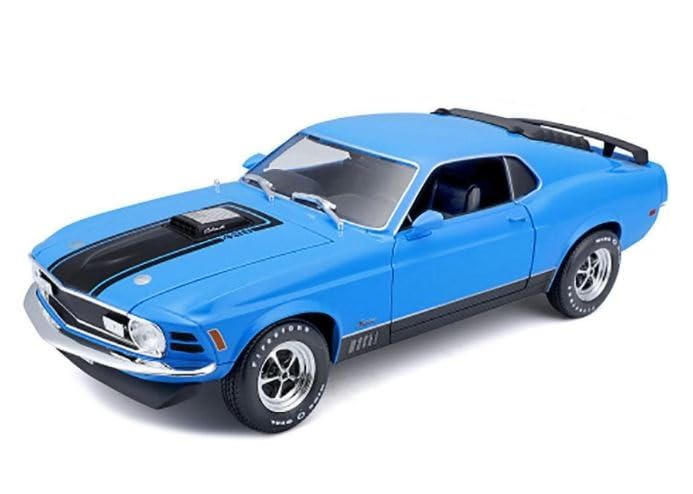 Maisto 1970 Mustang Mach Blue MAISTO scale diecast model car Ford Mustang Mach 1 Vintage car / 1/18