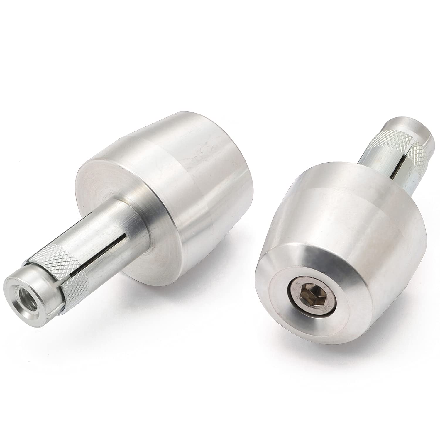 Daytona Bar Inner Diameter Aluminum Surface 99985 End, Motorcycle, Universal, 14-19mm, Billet, Type, Silver,