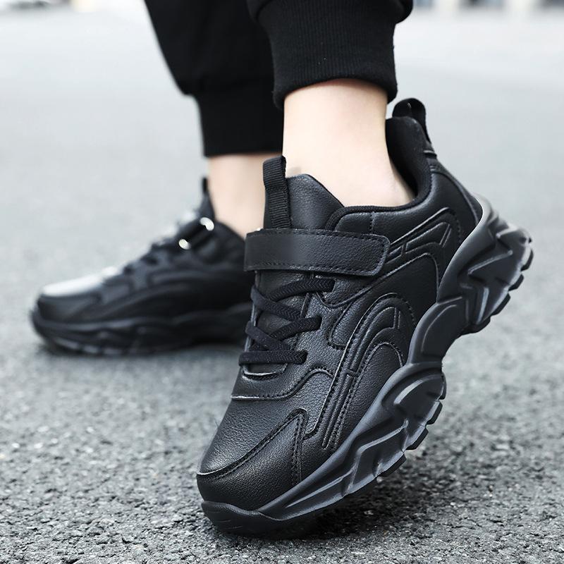 897 Four Seasons Performance Light Sneakers Boys Mesh Shoes Girls Leather Shoes Children's Little White Shoes Black Shoes