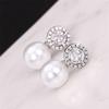 Sterling  Pearl Earrings Bride Wedding Accessories Temperament Elegant Ear Earrings New Trendy Women Jewelry