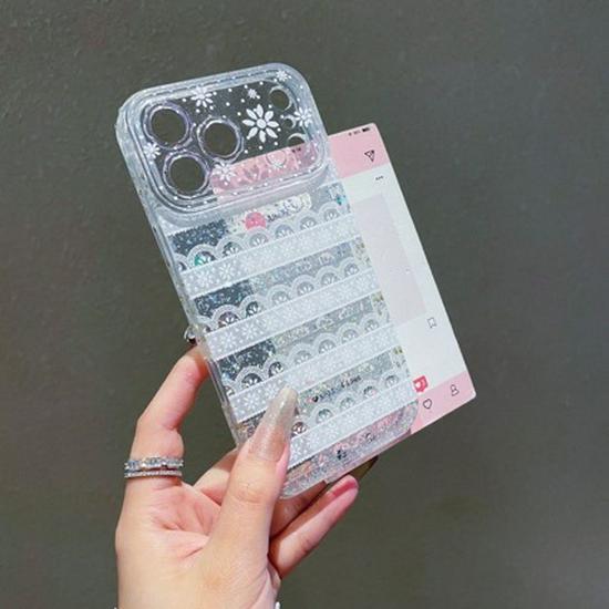 New Bling Butterfly Flower Lens Window Case with Drop Protection for iPhone 17 16 iPhone 13 Pro Max