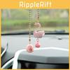 Elegante Legering Zwaan Auto Interieur Ornament Hangend Hanger Roze Zwaan Geluidsbel