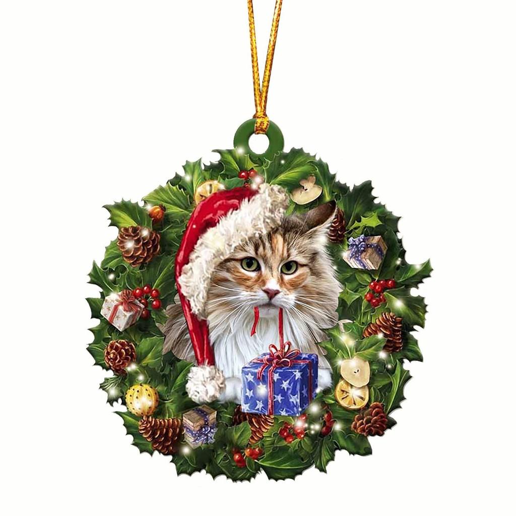 Cat Kawaii Playful Auto Hanging Ornament Colorful Christmas Tree Decor For Children